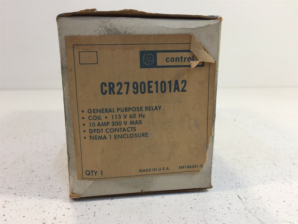 GE Control CR2790E101A2 General Purpose Relay 115V/10A 300V NEMA 1