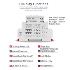 GEYA MultifunctionTimer Relay switch 10 Funcitons Time Delay Relay AC/DC12V-240V