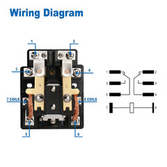 BAOMAIN High Power Relay JQX-62F-2C 12V DC 80A DPDT 2NO 2NC Electronmagnetic Rel