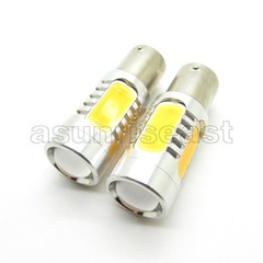 2 x High Power 7.5W Amber 1156 BA15S P21W Car COB LED Backup Reverse Light Bulb