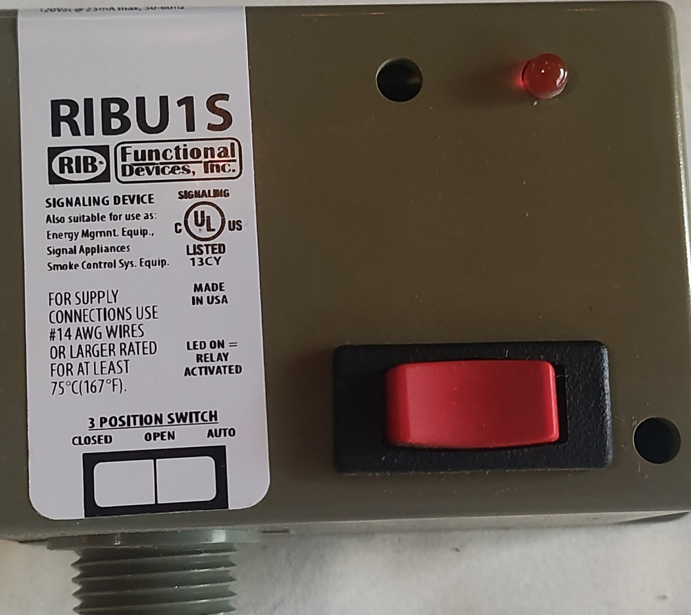 Functional Devices RIBU1S 120VAC SPDT 5-Pin General Purpose Relay w/ Switch LED