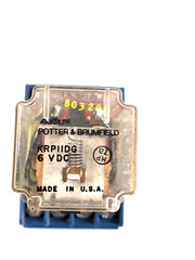 Lot of 5 AMF Potter & Brumfield KRP11DG Relays 6 VDC Relay w/socket