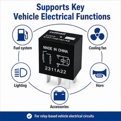 6-Pack 8T2T-14B192-AB Relay 12V 30A 4-Pin Automotive Relay Compatible with Selec