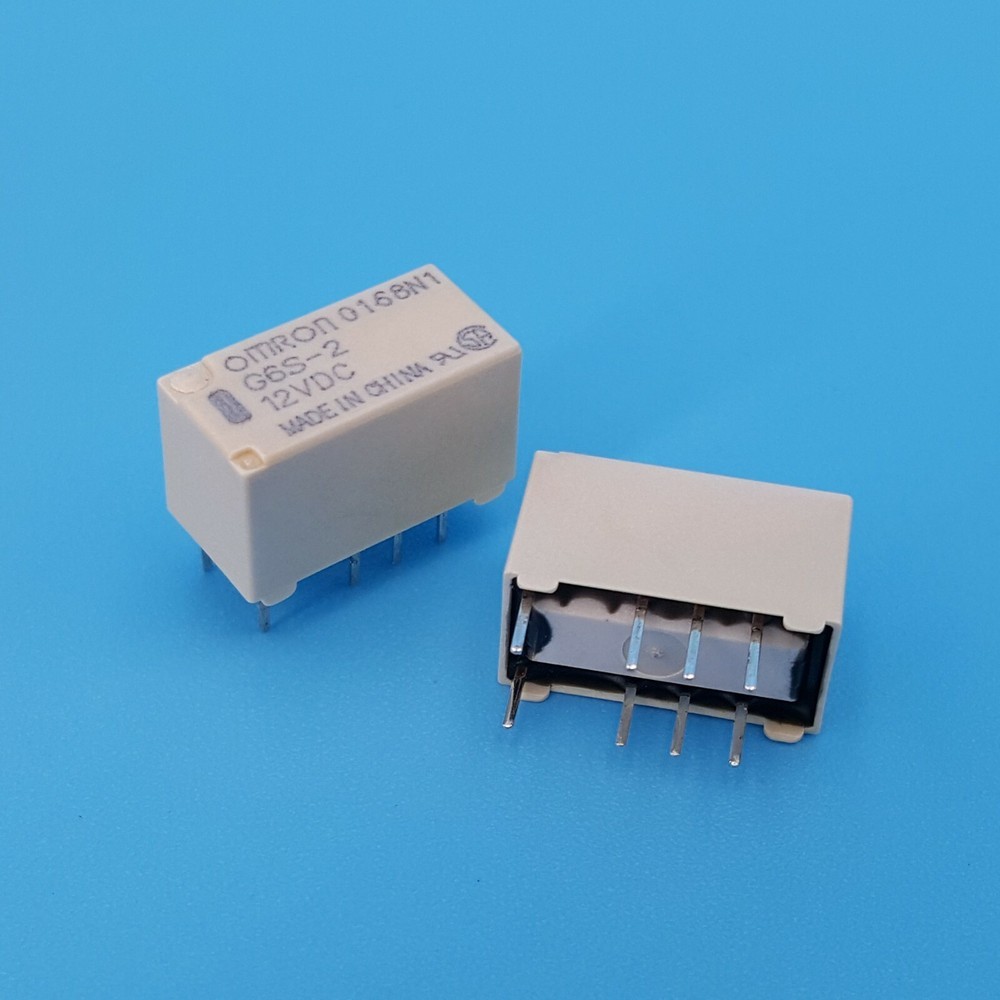 10Pcs Mount Mini Signal Relay G6S-2 DC12V 8-Pin DPDT PCB