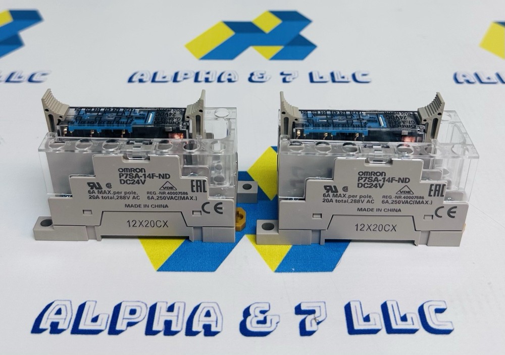 Omron P7SA-14F-ND DC24V Relay Socket with G7SA-5A1B Safety Relay