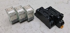 Mixed Lot of Omron 3 MY2N 24VDC Relay with 2 PYF08A-E 8 Pin Relay Socket New