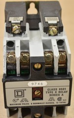 Square D 8501X040, Industrial Control Relay, Type X, 10 A, 110/120 VAC Coil