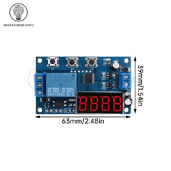 DC12V LED Display Digital Delay Timer Control Switch Relay Module/PLC Automation