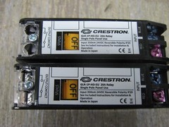 Lot Of 2 20A Lighting Relay Module 24VDC Panel Mount Crestron GLR-1P-HD-EU