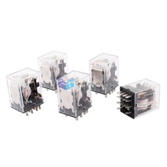 5 Pieces HH54PL Coil 4PDT 14-Pin Red LED Lamp General Purpose Power Relay AC ✦Kd
