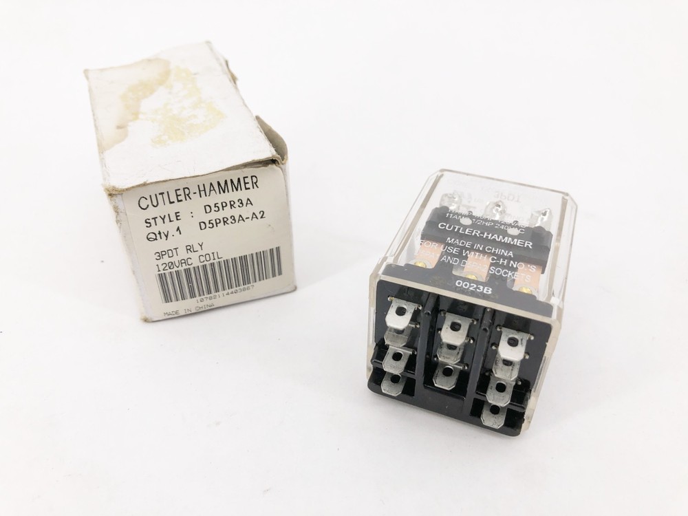 New Cutler Hammer D5PR3A Relay 3PDT 120VAC