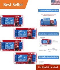 4pcs DC 5V Relay Module – 1 Channel Relay Switch Board with Optocoupler Isola…