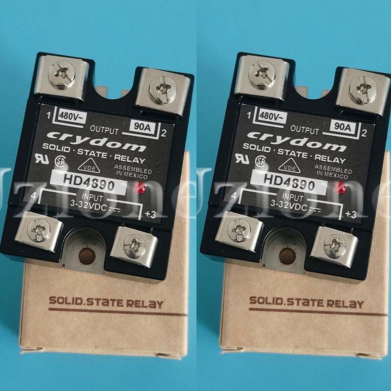 2X For Crydom HD4890 Solid State Relay SSR Module 3-32VDC 480VAC 90A Panel Mount