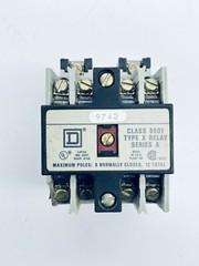 SQUARE D 8501 TYPE X020 CONTROL RELAY TYPE-X SER.A 110/120V-COIL 20AMP
