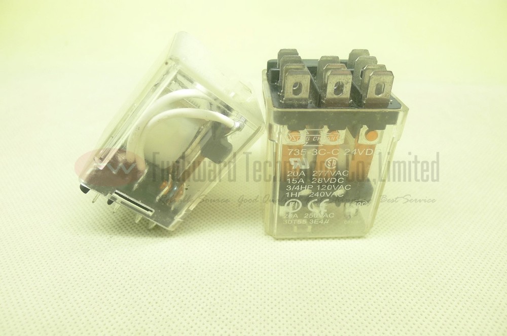 735-3C-C 24VDC Mechanical Relay 20A 24VDC 11 PINS x 1pc