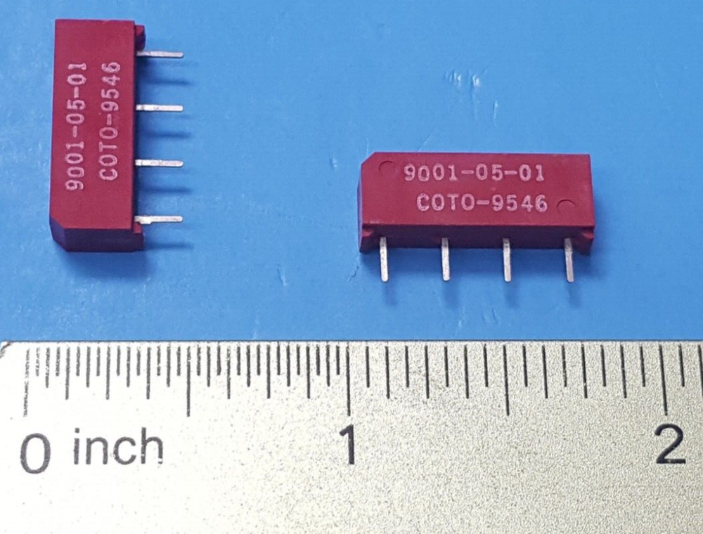 (2 PCs)RELAY REED, 9001-05-01, Coto Technology, SPST, 500MA, 5V,READ INFORMATION