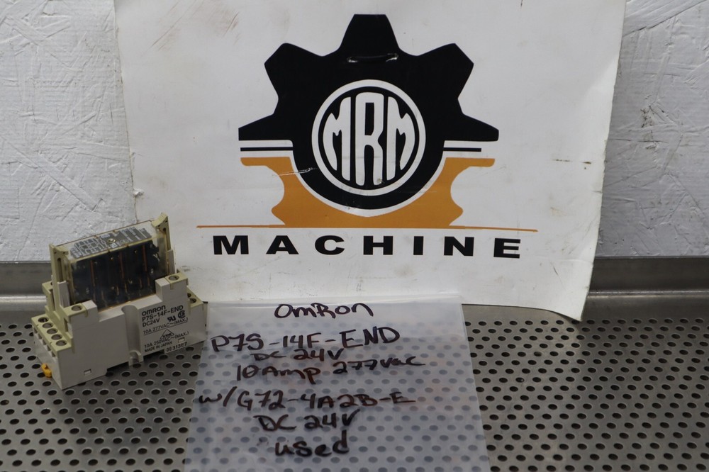 Omron P7S-14F-END DC24V 10A 277VAC Socket W/ G7S-4A2B-E DC24V Relay Used