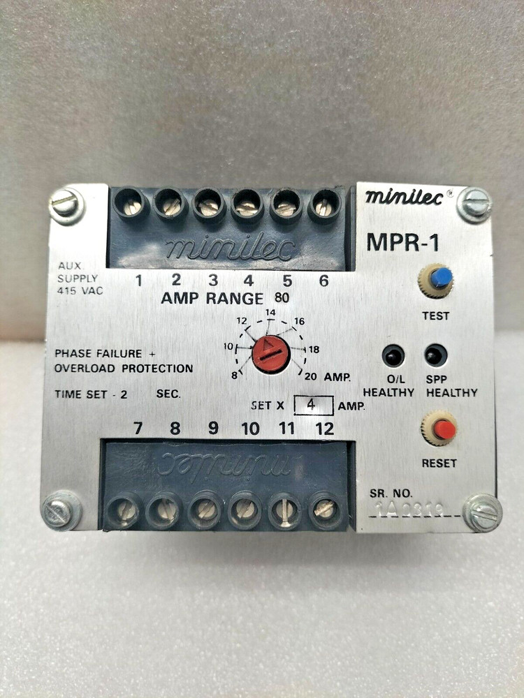 MINILEC MPR-1 MOTOR PROTECTION RELAY