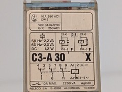 Releco MR-C C3-A-30-X General Purpose Industrial Power Relay, 120VAC, 60Hz, 10A