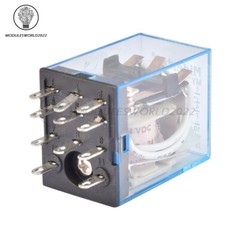 MY3NJ AC 220V / AC 110V / DC 24V 11 PIN Coil Power Relay Module Socket Base