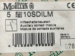 Moeller Auxiliary Contact Relay 600VAC 15A 250VDC 1A P/N 10SDILM (Lot of 3)