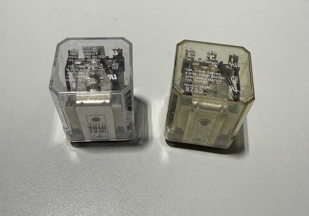 *2 QTY* Potter & Brumfield / Tyco KUP-14A15-120 Relay 120V 3A