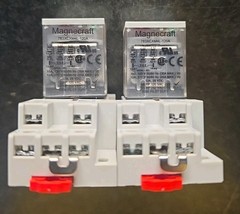Lot of 2 Magnecraft 783XCXM4L-120A Relays w/ 70-783D11-1A Socket Bases – 120VAC