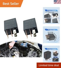 Car 12V 30A 5 Pin Relay Pack of 2 Universal Automotive Switch Electric
