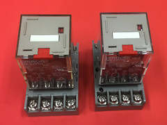 Omron – P/N: MKS2PIN – Relays W/ Base – LOT OF (2)