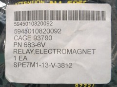 Cornell-Dubilier 683-6V 6V DC 5A Electromagnet Relay SN: 5945-01-082-0092