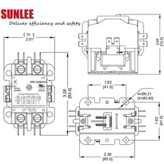 SUNLEE 2 Poles FLA 40 Amp Coil 24 VAC Air Conditioner Condenser Compressor