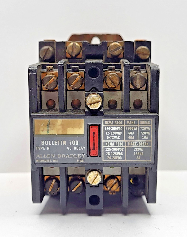 Allen-Bradley Bulletin 700-N400A1 AC Relay 60A 720VA Industrial Used