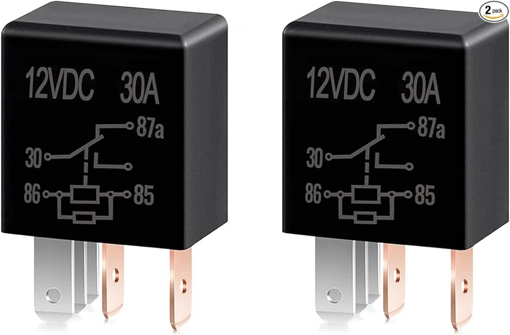 2 PCS 5 Pin 12V 30A Relay Switch, Nylon Shell Automotive Relay Plu Size: 2 PCS