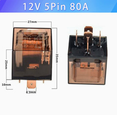 5-pin NO/NC Double Contact Car Relay Copper Wire High-Power Waterproof 12V 24V