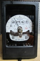 Westinghouse 28007396W-1A Two-Stator Watthour Meter Type D4B-2FM 120V 3W