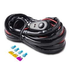 LED Light Bar Wiring Harness Off Road Power 40A Relay Fuse ON-Off Switch (2 Lead