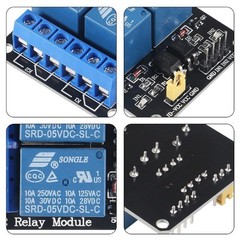 6PCS Solid State Relay Module 5V 2 Channel High Low Level T Size: 5V 2-CHANNEL