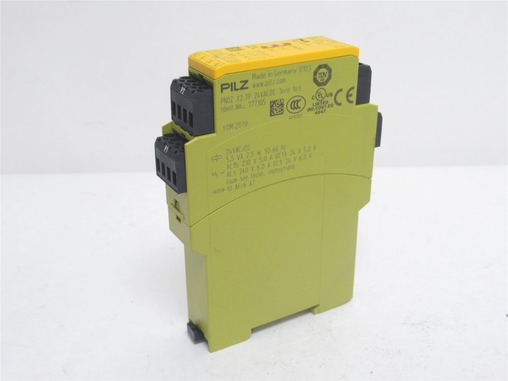 238039 New-No Box; Pilz PNOZ X2.7P Safety Relay 777305; 24VAC/DC; 3-NO; 1-NC