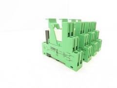 Phoenix Relay w/Base 12-24VDC Din Rail Mount Lot of 4
