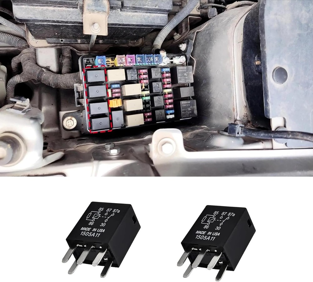 2PCS 12V 30A 5-Pin SPDT Power Relay, Universal Multi-Purpose Auto Color: 2PCS