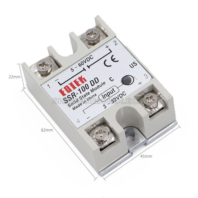 24V-380V 100A 250V SSR-100 DA Solid State Relay Module 3-32V DC To AC