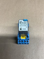 FINDER 55.34 5 Amp RELAY 250V /w 94.44.1 Socket #4002PT133