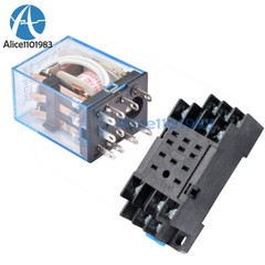 MY3NJ AC 220V / AC 110V / DC 24V 11 PIN Coil Power Relay Module Socket Base