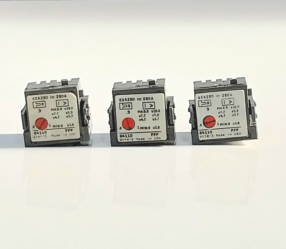 PACK OF 3 GE E3A250 LOW VOLTAGE AC POWER TRIP UNIT 64110 250A