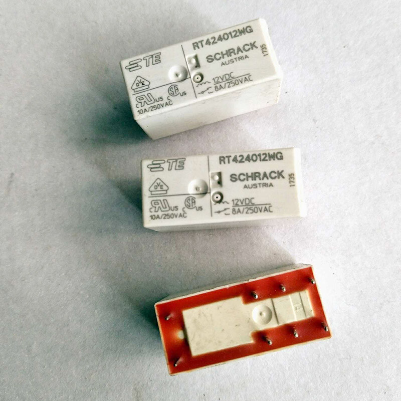 5PCS TYCO RT424012WG Power Relays 12VDC 8Pins 8A 250VAC