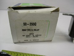 New – WHITE RODGERS Steveco RELAY # 90-293Q RBM Type 84 Relay SPDT 125V NOS