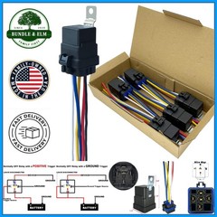 Automotive Relay Kit 5-Pack, 40 Amp Rating with Waterproof Heavy-Duty Pigtails