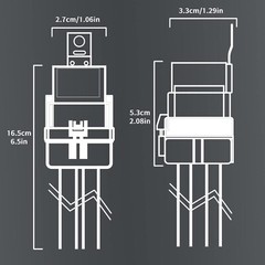 4-PIN 40/30 AMP 12 V DC Waterproof Relay Kit Harness Socket – Heavy Duty 12