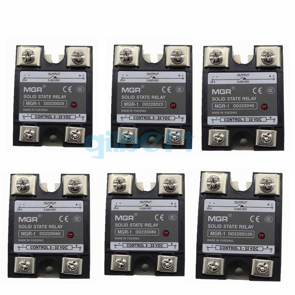 DC-DC SSR 10-120A 3-32VDC Input 5-220VDC Output Single Phase Solid State Relay