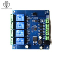 Modbus RTU DC 7V-24V 4 Channel Relay Control Switch RS485/TTL UART Module